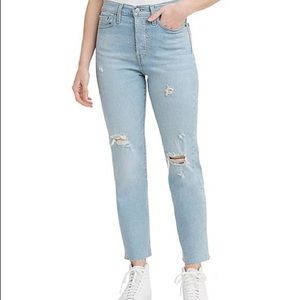 LEVI'S Wedgie High Rise Straight Jeans- Lt Indigo